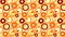 Orange Overlapping Circles Pattern Background