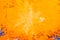 Orange paint blob creative abstract background