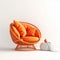 Orange Papasan Chair