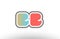 orange pastel blue alphabet letter bb b b logo combination icon