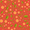 Orange pattern. Seamless pattern with orange and green leaf