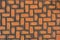 Orange patterned brick work