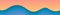 Orange peach blue turquoise fluid waves abstract gradient background