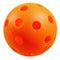 Orange Pickleball on White background