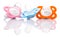 Orange, Pink And Blue Pacifier III