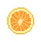 Orange pixel Icon, in the vector.