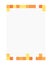 Orange pixel styled blank worksheet template