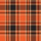 Orange Plaid Tartan Checkered Seamless Pattern