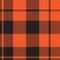 Orange Plaid Tartan Checkered Seamless Pattern