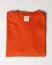 Orange plain t-shirt mockup template.