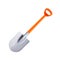 Orange plastic shovel