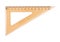 Orange plastic triangle centimeter ruler