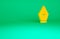 Orange Pope hat icon isolated on green background. Christian hat sign. Minimalism concept. 3d illustration 3D render