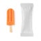 Orange popsicle and clean package isolated. 3D rendering and photo