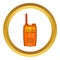 Orange portable handheld radio icon