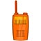 Orange portable handheld radio icon