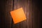 A Orange post it note