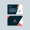 Orange Print Business Card Design For Corporate Company