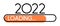 Orange progress bar with loading 2022 sign