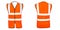 Orange protective reflective vest. is isolated on a white background. safety. work vest. road vest