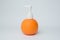 Orange pump lotion bottle