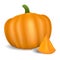 Orange pumpkin. Healthy organic food. Realistic vector