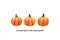 Orange pumpkin mockup object isolated