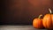 Orange Pumpkin on Web Background for Halloween