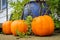 Orange Pumpkins Front Steps