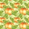 Orange pumpkins. Seamless pattern 8
