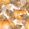 Orange pumpkins. Seamless pattern2