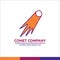 Orange and purple comet univerce vector illustration with spaceship logo