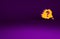 Orange Question mark icon isolated on purple background. FAQ sign. Copy files, chat speech bubble and chart. Minimalism