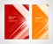 Orange and red abstract geometric stripe digital flow brochure booklet design template vector