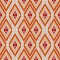 Orange and red Motif ethnic beautiful Ikat abstract yellow background
