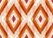 Orange and red Motif ethnic beautiful Ikat abstract yellow background