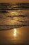 Orange Reflection of the sunset over the Honeymoon beach