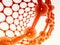 Orange reflective nanotube structure on white