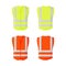 Orange reflective safety vest for people isolated vector front and back for promotion on the white background