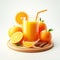 Orange refreshment, cool drink. Fresh and healthy drinks for summer. AI generated