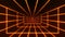 Orange Retro Glitching Grid Tunnel VJ Loop Motion Background