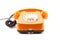Orange retro telephone