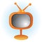 Orange retro television