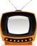 Orange retro tv