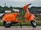 Orange retro vespa