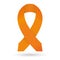 Orange ribbon. Leukemia awareness