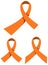 Orange ribbon leukemia awareness multiple sclerosis awareness malnutrition awareness sign or object