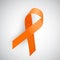 Orange Ribbon a Medical Symbol of Leukemia. Vector Illustration