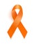 Orange Ribbon a Symbol of Leukemia. Vector Illustration