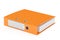 Orange ring binder, 3D rendering